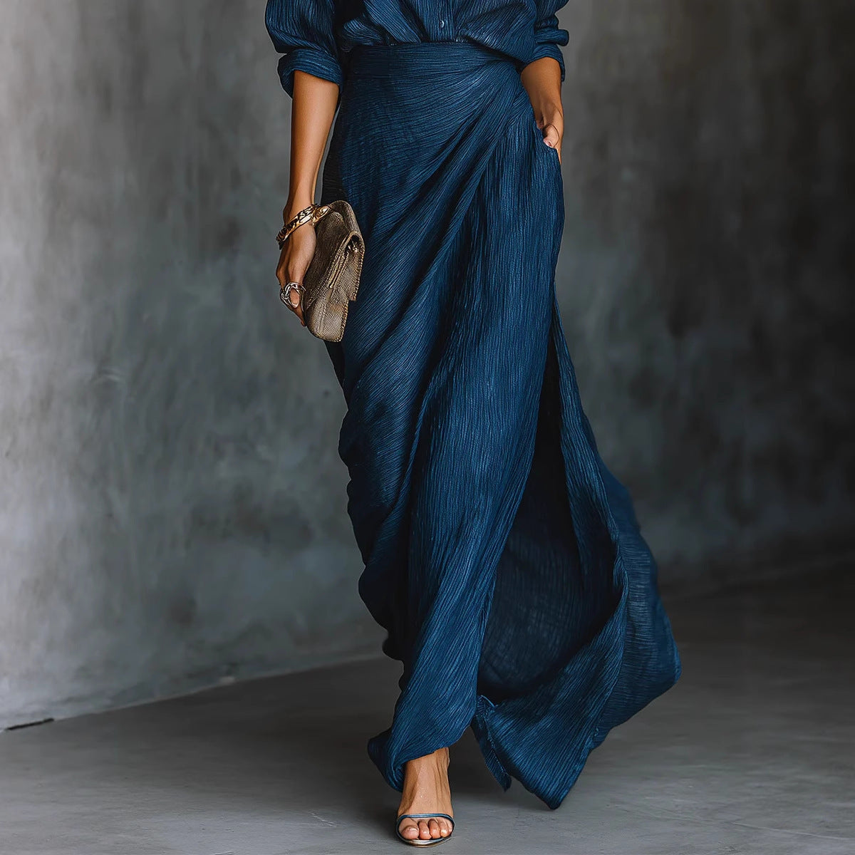 Velany™ Luxe Pleated Maxi Dress