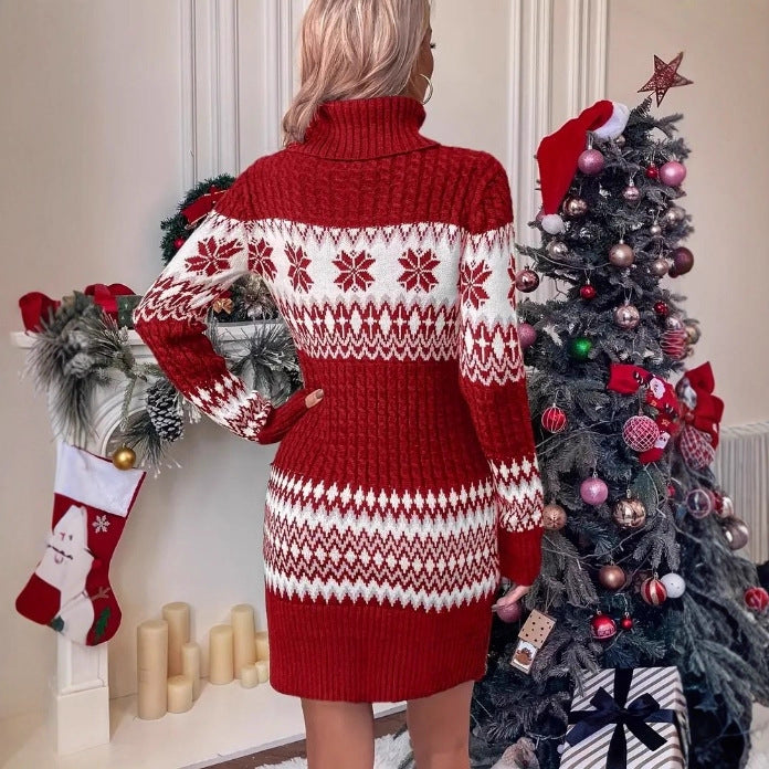 HollyKnit™ Christmas Sweater Dress