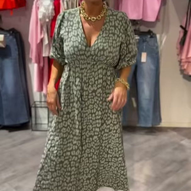 Annie™ V-Neck Linen Summer Dress