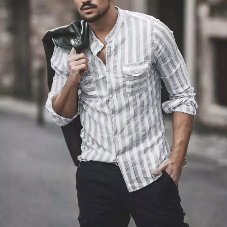 AeroStripe™ Men’s Stand-Collar Shirt