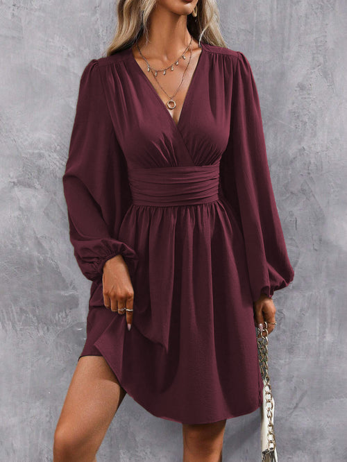 LumiÉlan™ Smocked Elegance Midi Dress