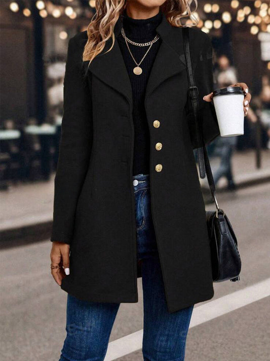 Slim Women Woolen Coat Outerwear