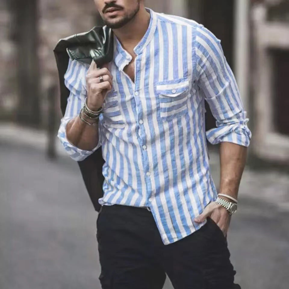 AeroStripe™ Men’s Stand-Collar Shirt