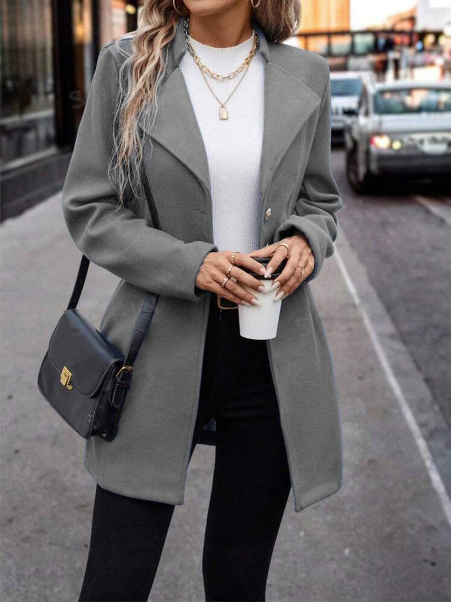 Slim Women Woolen Coat Outerwear