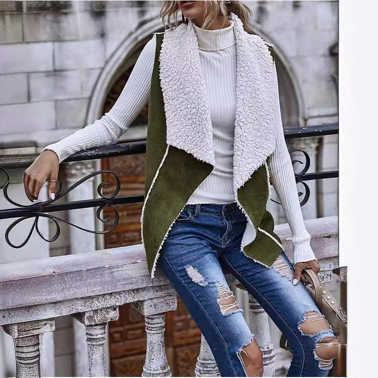 Sylvia MetroLuxe Suede Sleeveless Vest