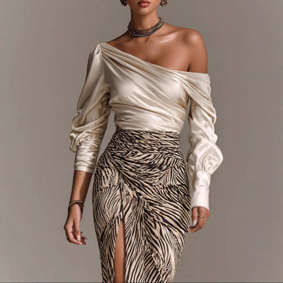 Seraphine Luxe™ Satin Draped Gown