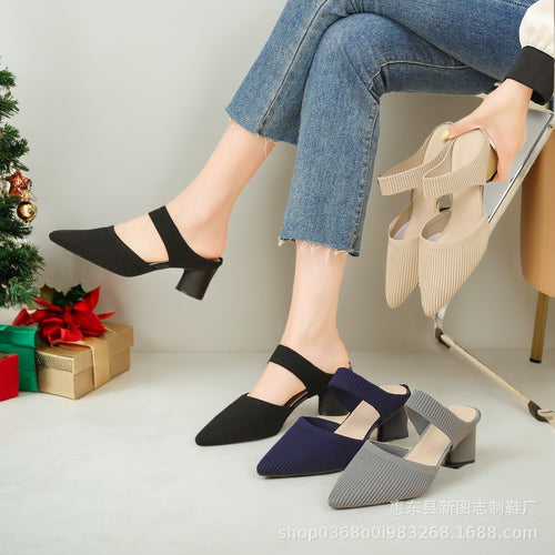 Casual Simple Pointed Toe Shallow Mouth Women's High Heels