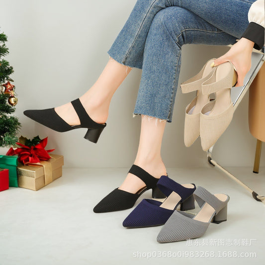Casual Simple Pointed Toe Shallow Mouth Women's High Heels
