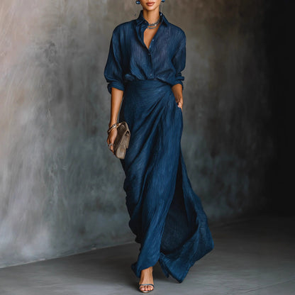 Velany™ Luxe Pleated Maxi Dress