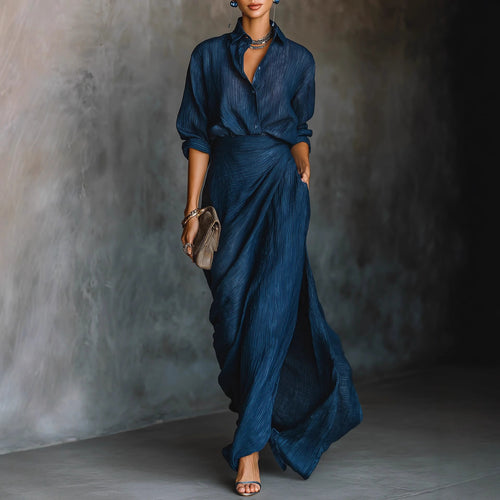 Velany™ Luxe Pleated Maxi Dress