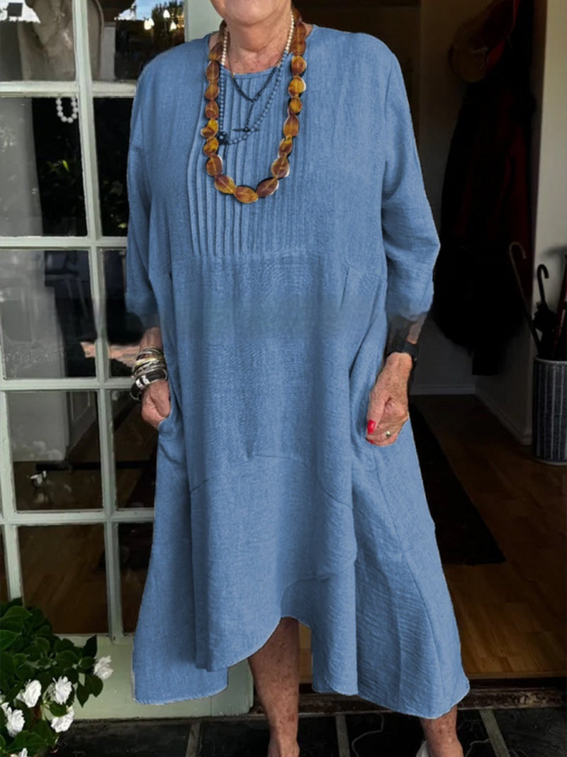 Katerina™ Pleated Irregular Hem Dress