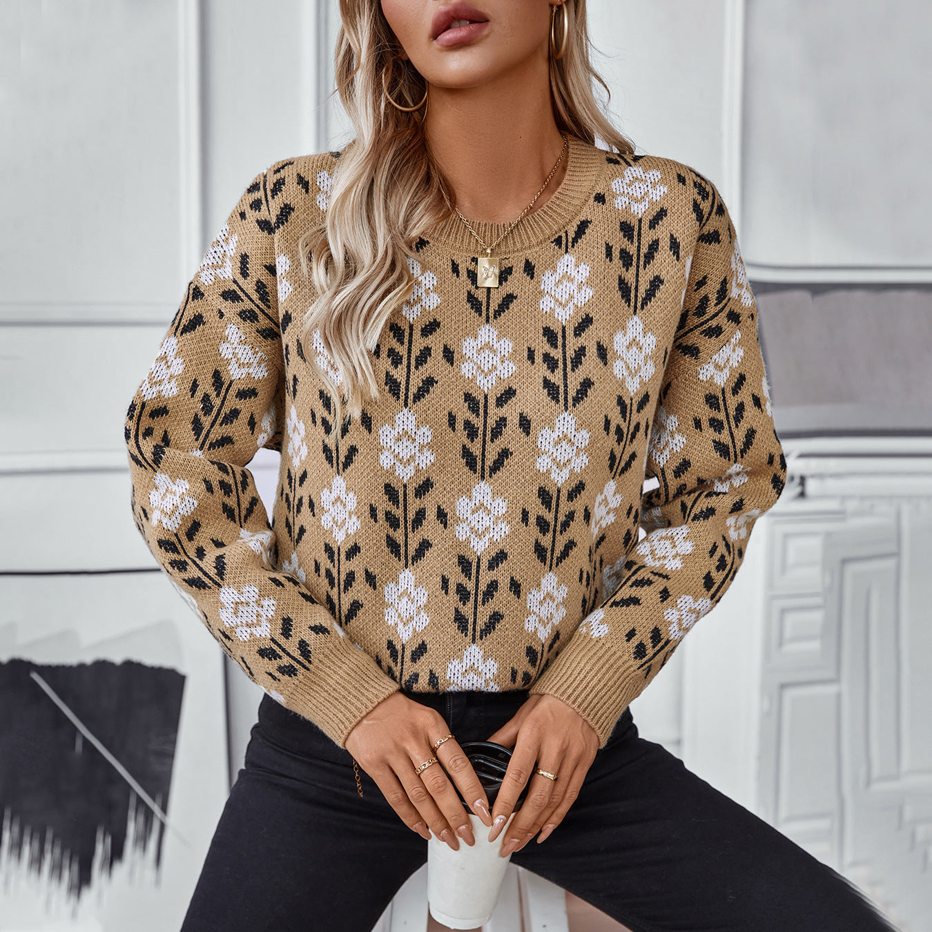 Florensa™ Jacquard Bloom Sweater