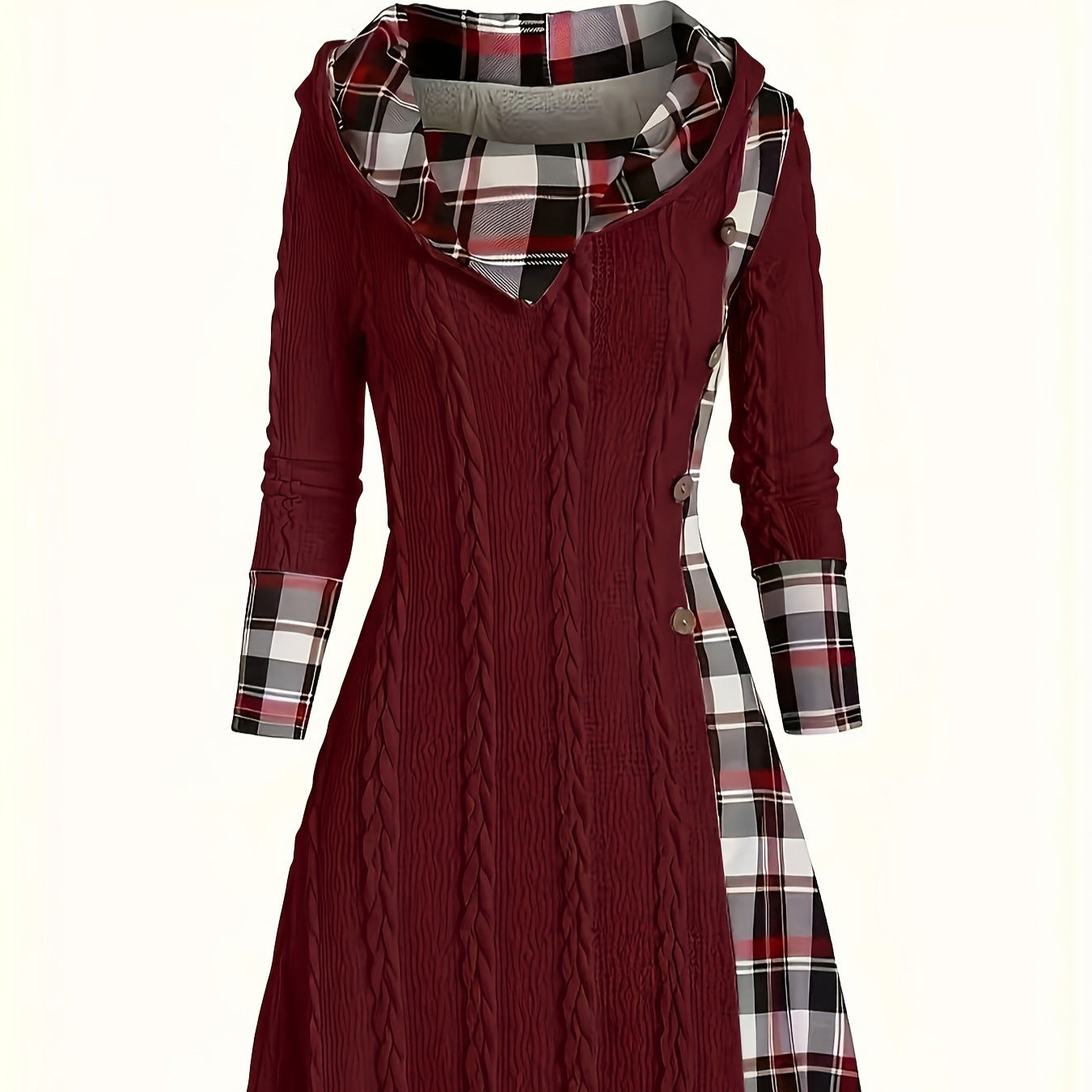 Yuletide™ Hooded Sunken Pullover Dress