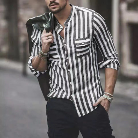 AeroStripe™ Men’s Stand-Collar Shirt