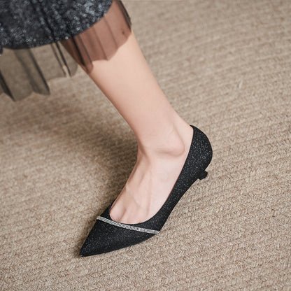 Parisian Grace : French Style Sequined High Heels Dress