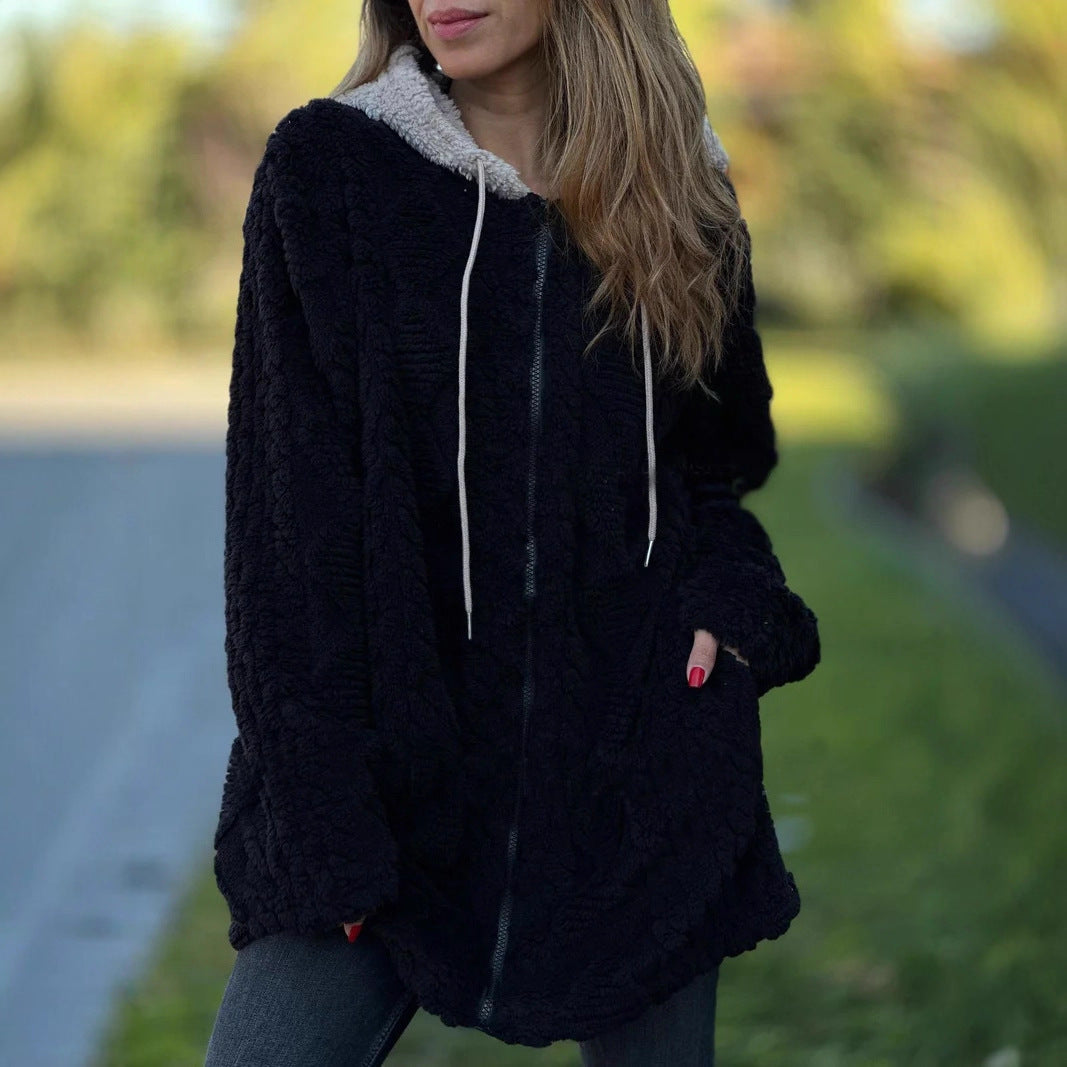 CozyLuxe™ Hooded Teddy Zip Coat