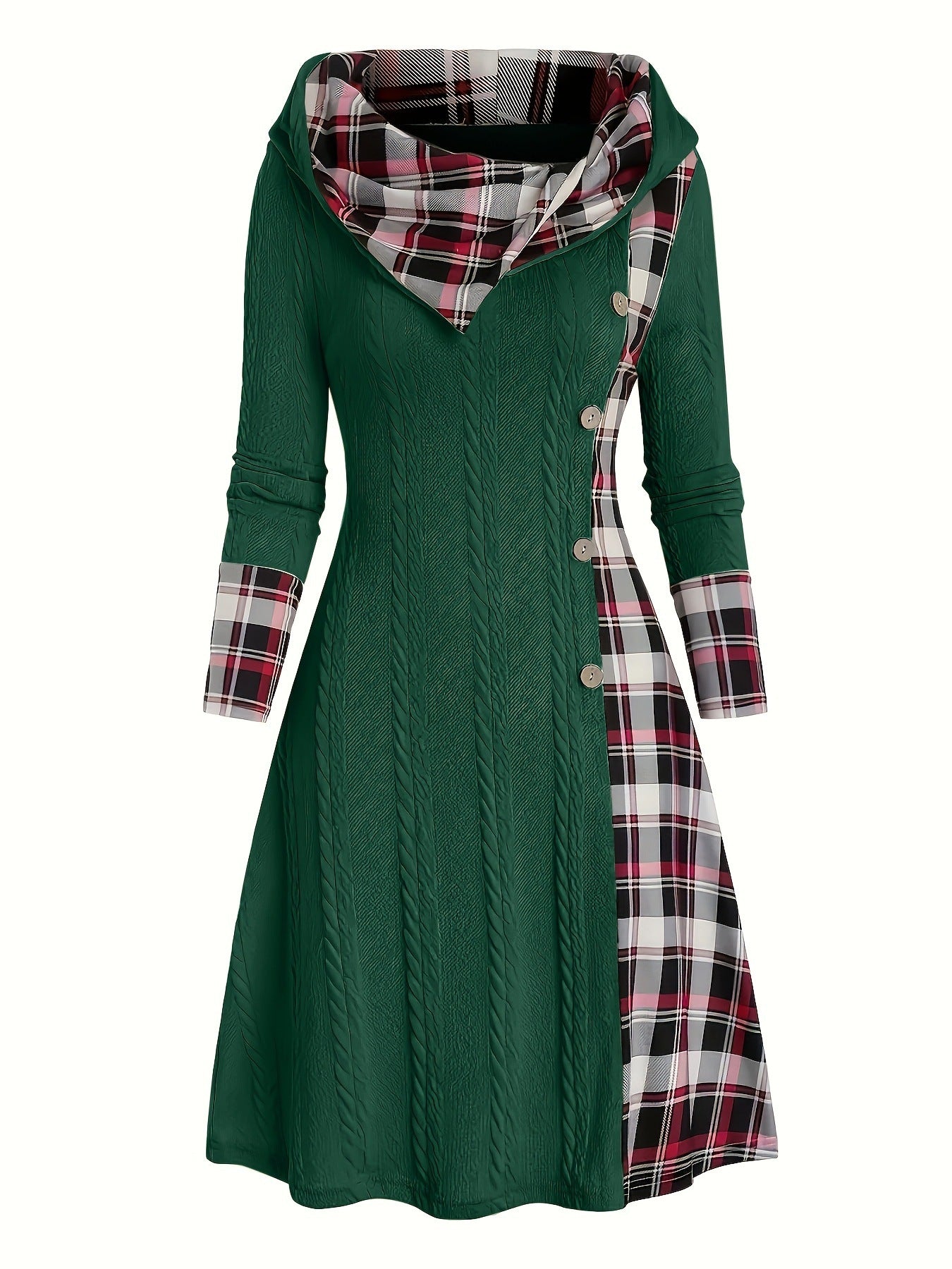 Yuletide™ Hooded Sunken Pullover Dress