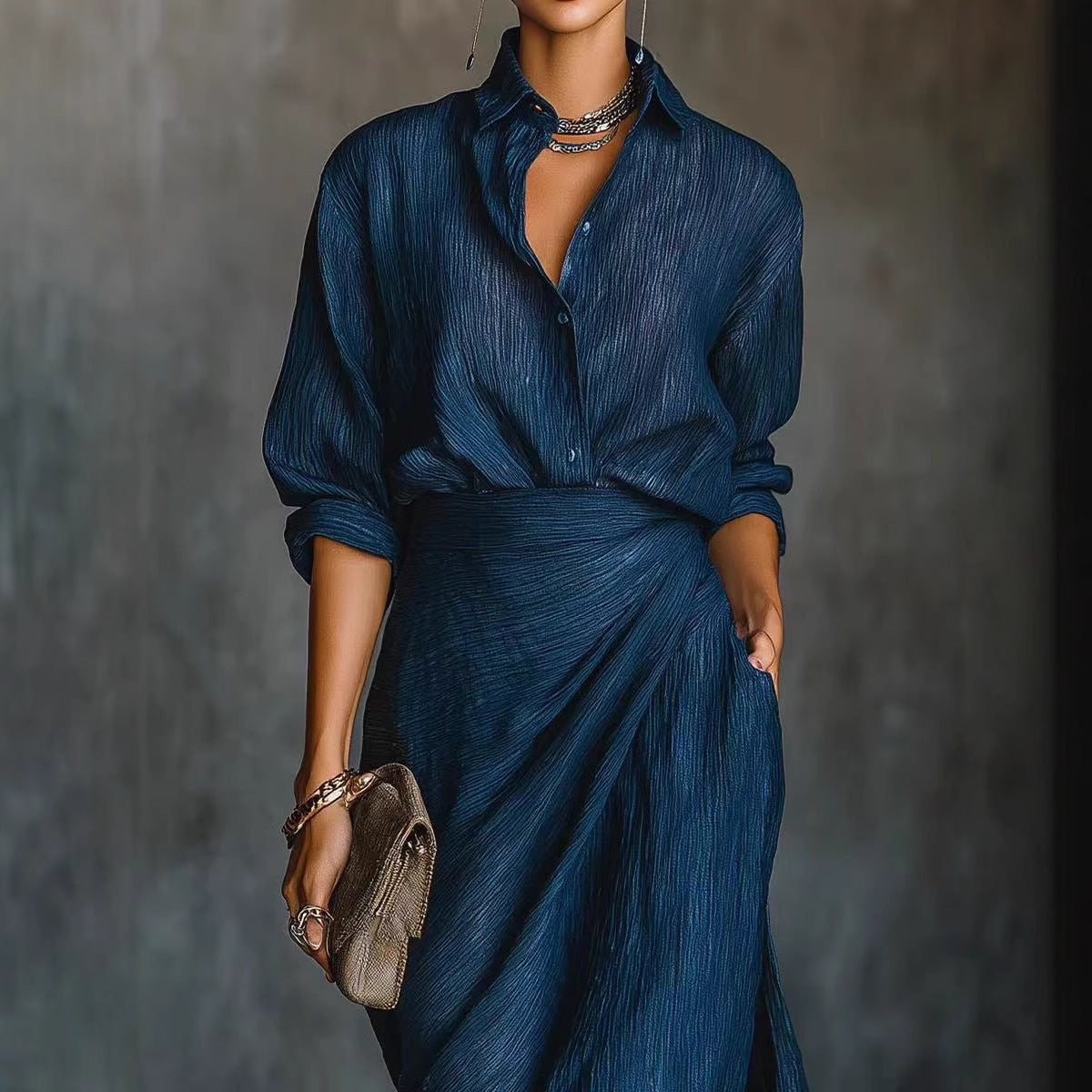 Velany™ Luxe Pleated Maxi Dress