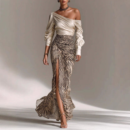 Seraphine Luxe™ Satin Draped Gown