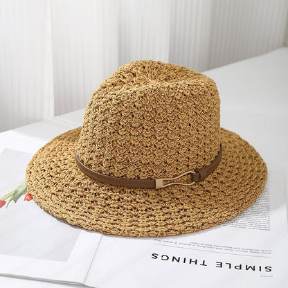 Lady Literature Retro Fashion Foldable Hollow Sun Hat