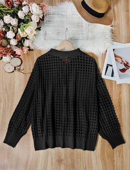 AirNest™ Hollow Oversized Knit Cardigan