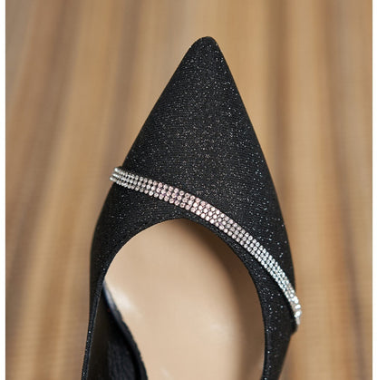 Parisian Grace : French Style Sequined High Heels Dress