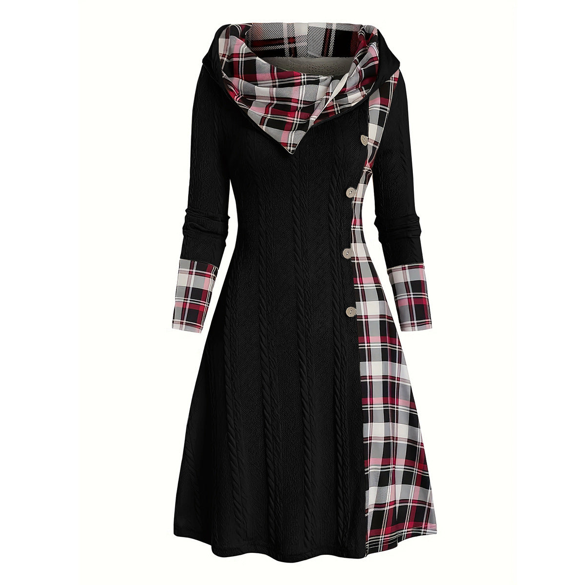Yuletide™ Hooded Sunken Pullover Dress