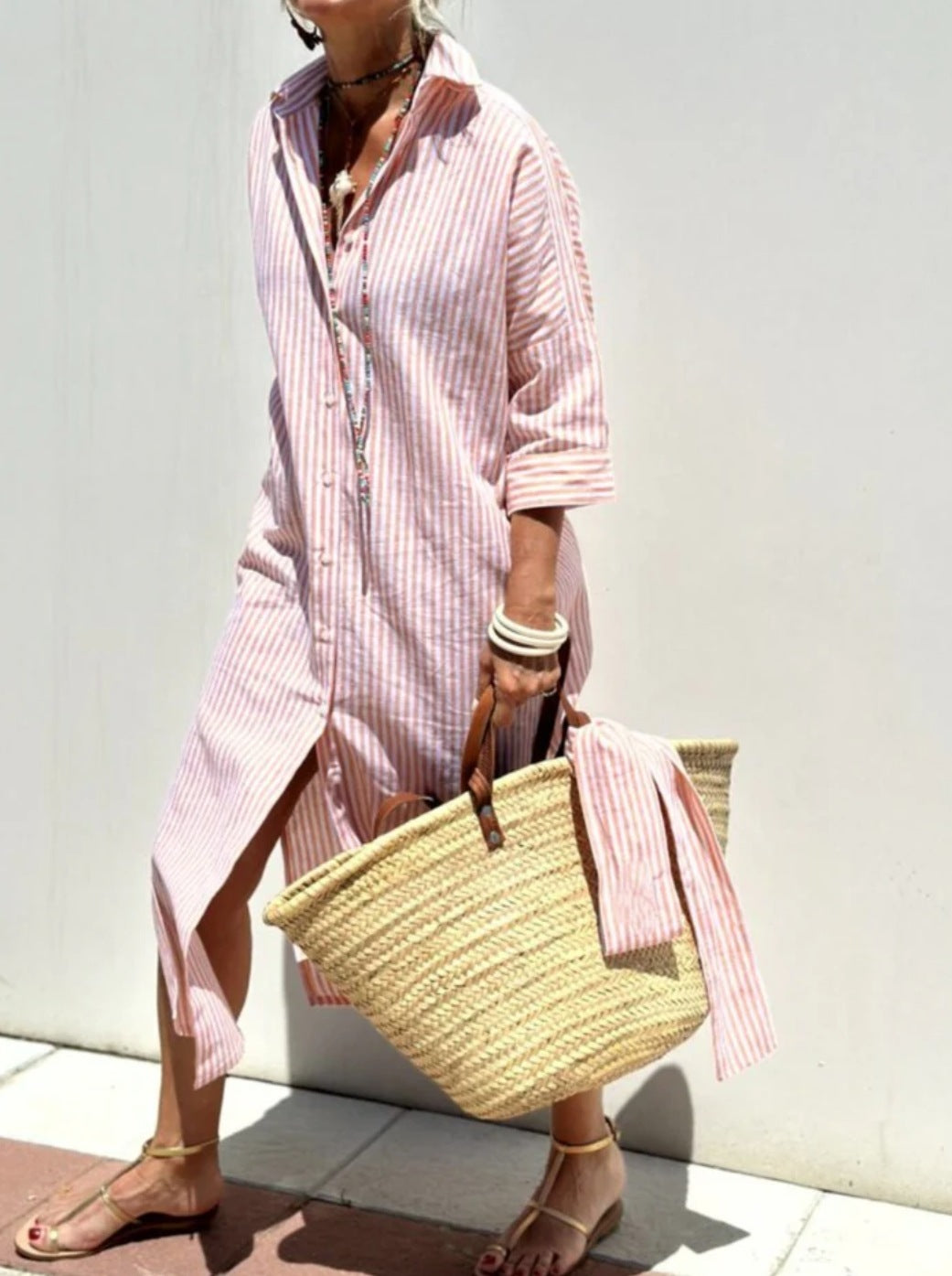 Nichole™ Elegant Striped Summer Dress