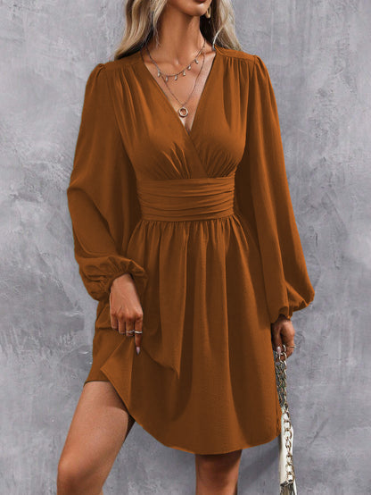 LumiÉlan™ Smocked Elegance Midi Dress