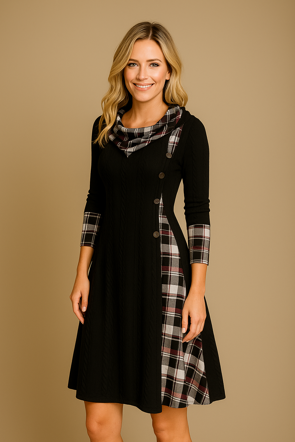 Yuletide™ Hooded Sunken Pullover Dress