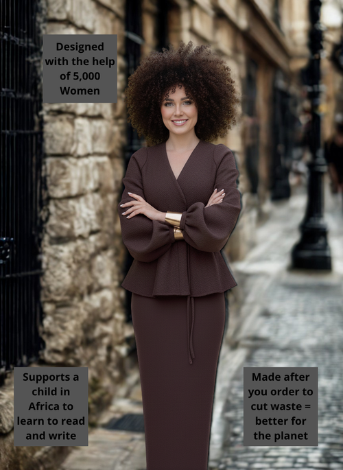 Marcellia™ Elegant V-neck Waist-Controlled  Set