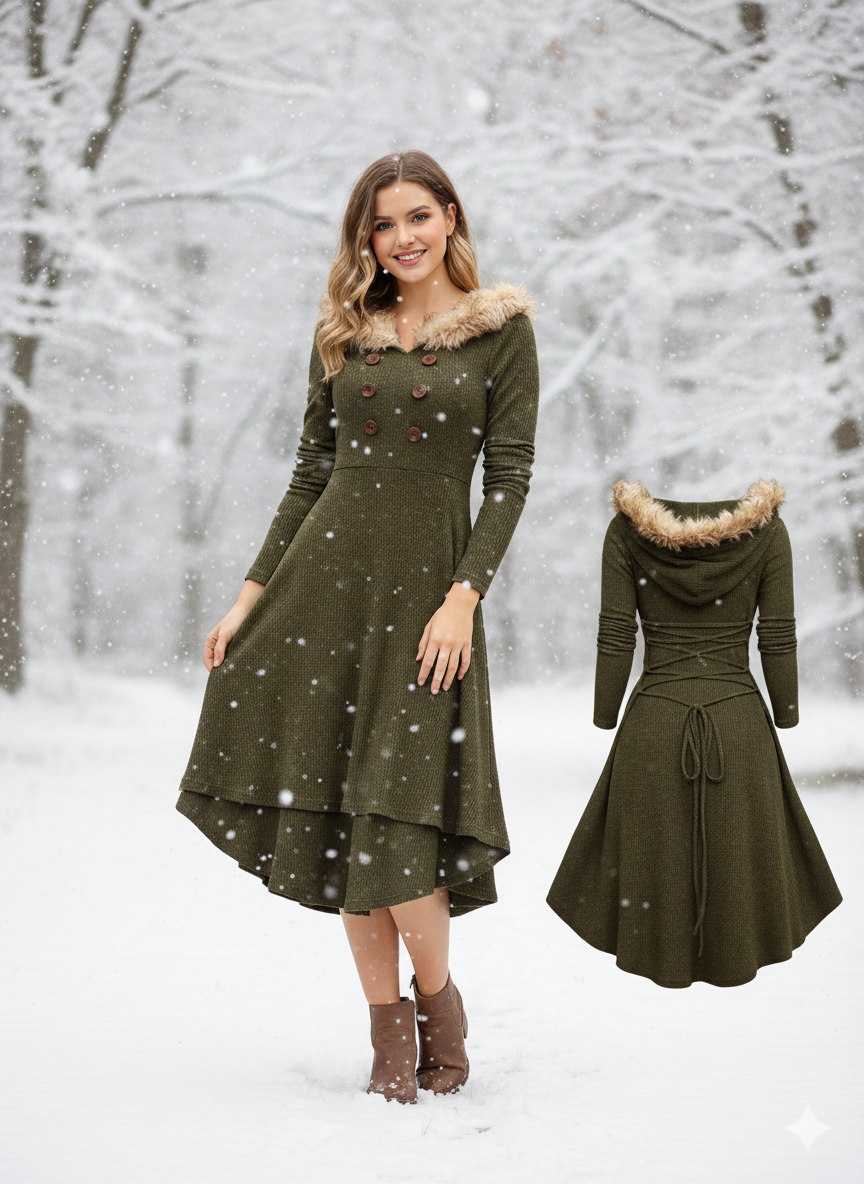 Christmas Women's Vintage Patchwork Dress