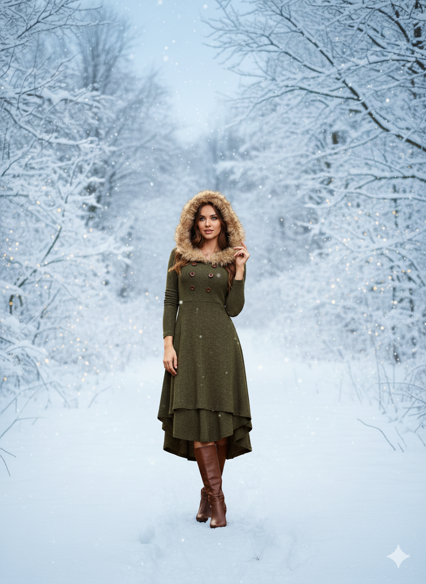 Christmas Women's Vintage Patchwork Dress