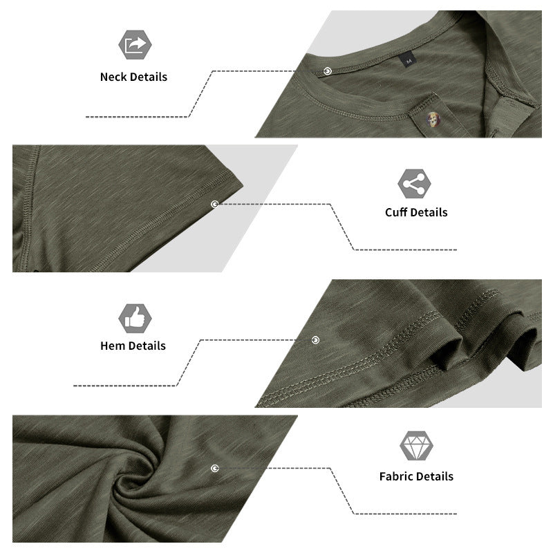 Bamura™ RetroFit Henley Tee Shirt