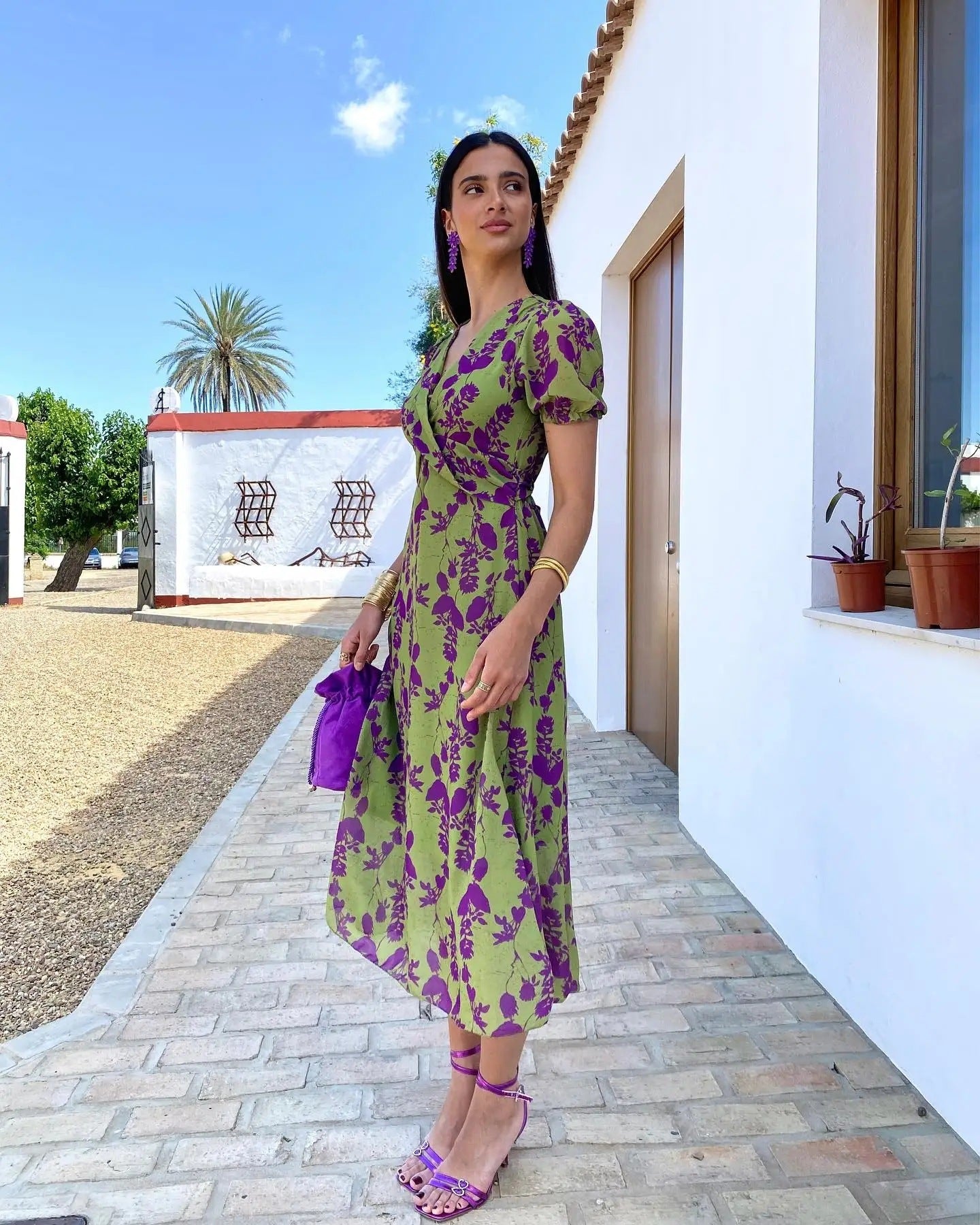 PetalWhisper™ V-Neck Dress – soft, feminine, and romantic