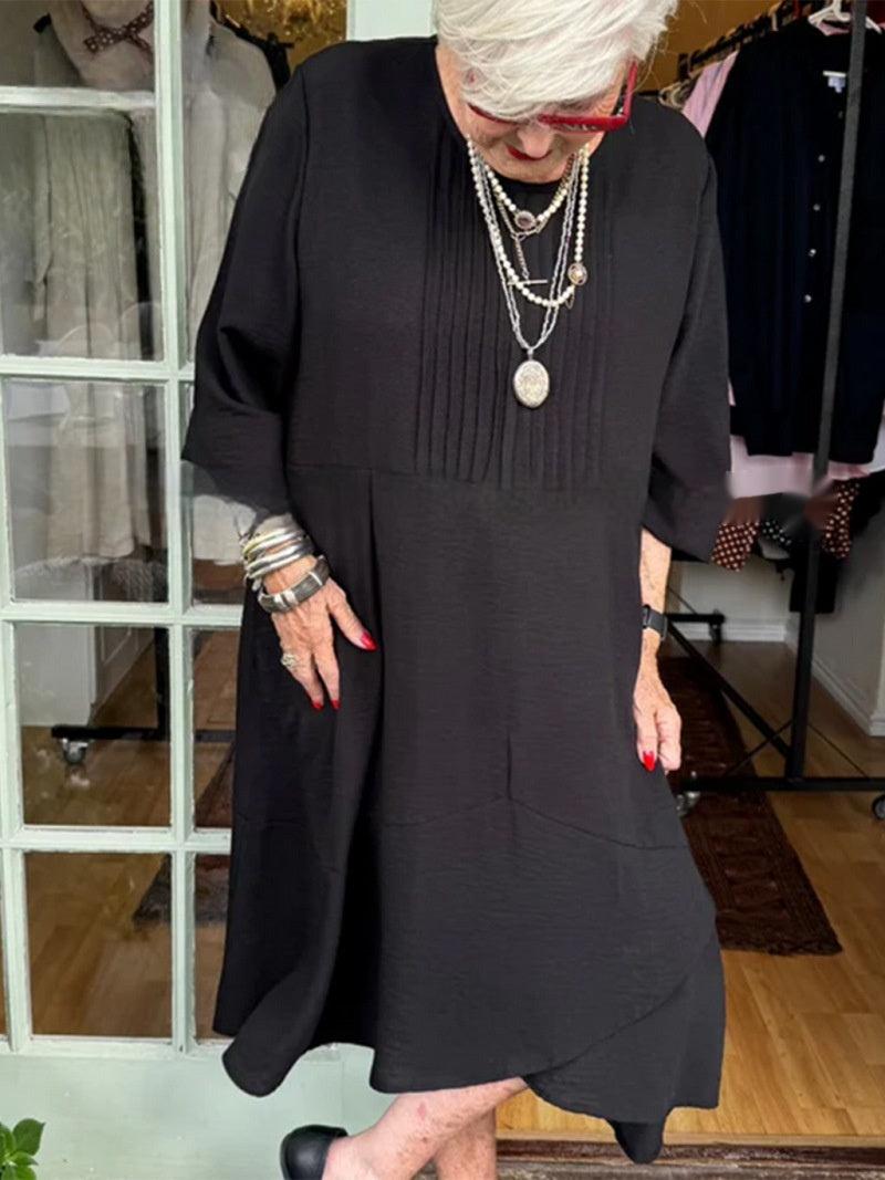 Katerina™ Pleated Irregular Hem Dress