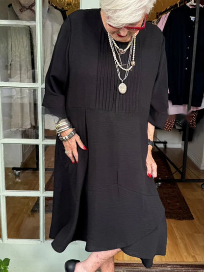 Katerina™ Pleated Irregular Hem Dress