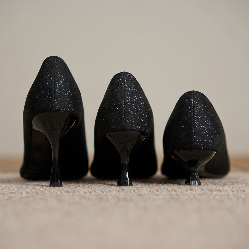 Parisian Grace : French Style Sequined High Heels Dress