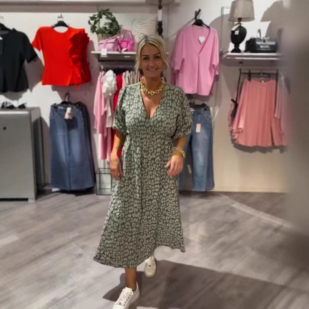 Annie™ V-Neck Linen Summer Dress