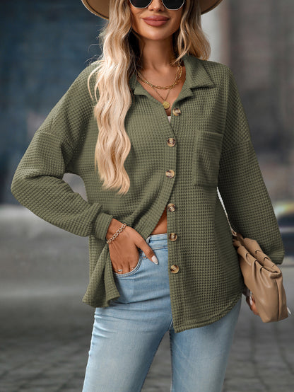 Loose Waffle Leisure Shirt