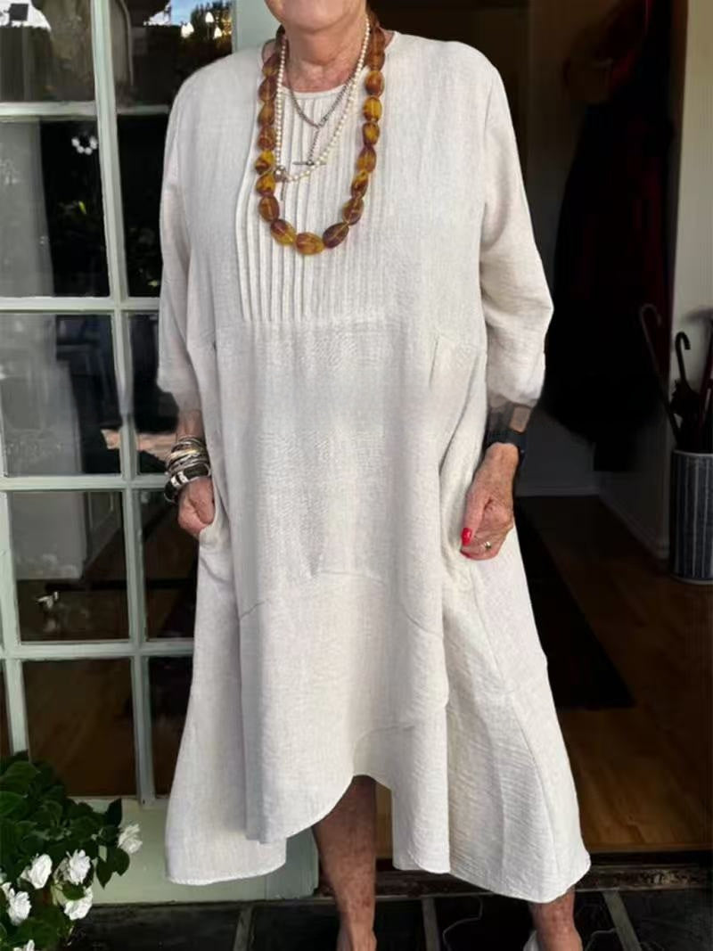 Katerina™ Pleated Irregular Hem Dress