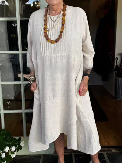 Katerina™ Pleated Irregular Hem Dress