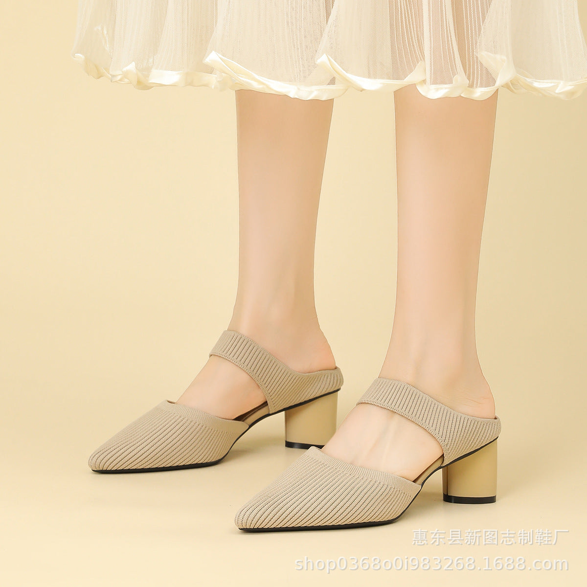Casual Simple Pointed Toe Shallow Mouth Women's High Heels