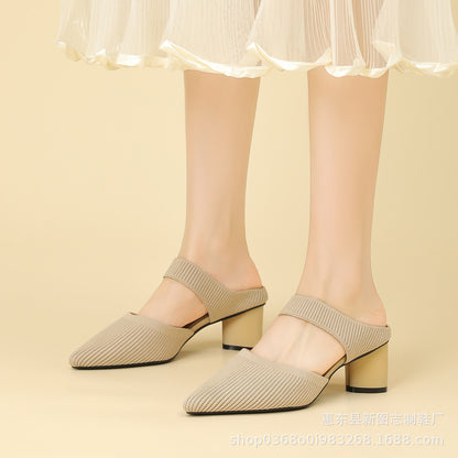 Casual Simple Pointed Toe Shallow Mouth Women's High Heels