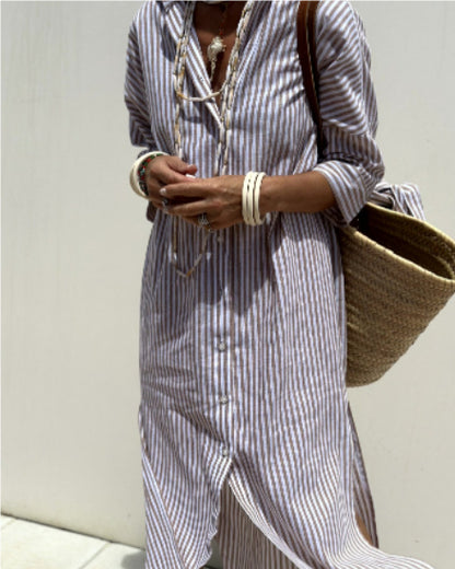 Nichole™ Elegant Striped Summer Dress