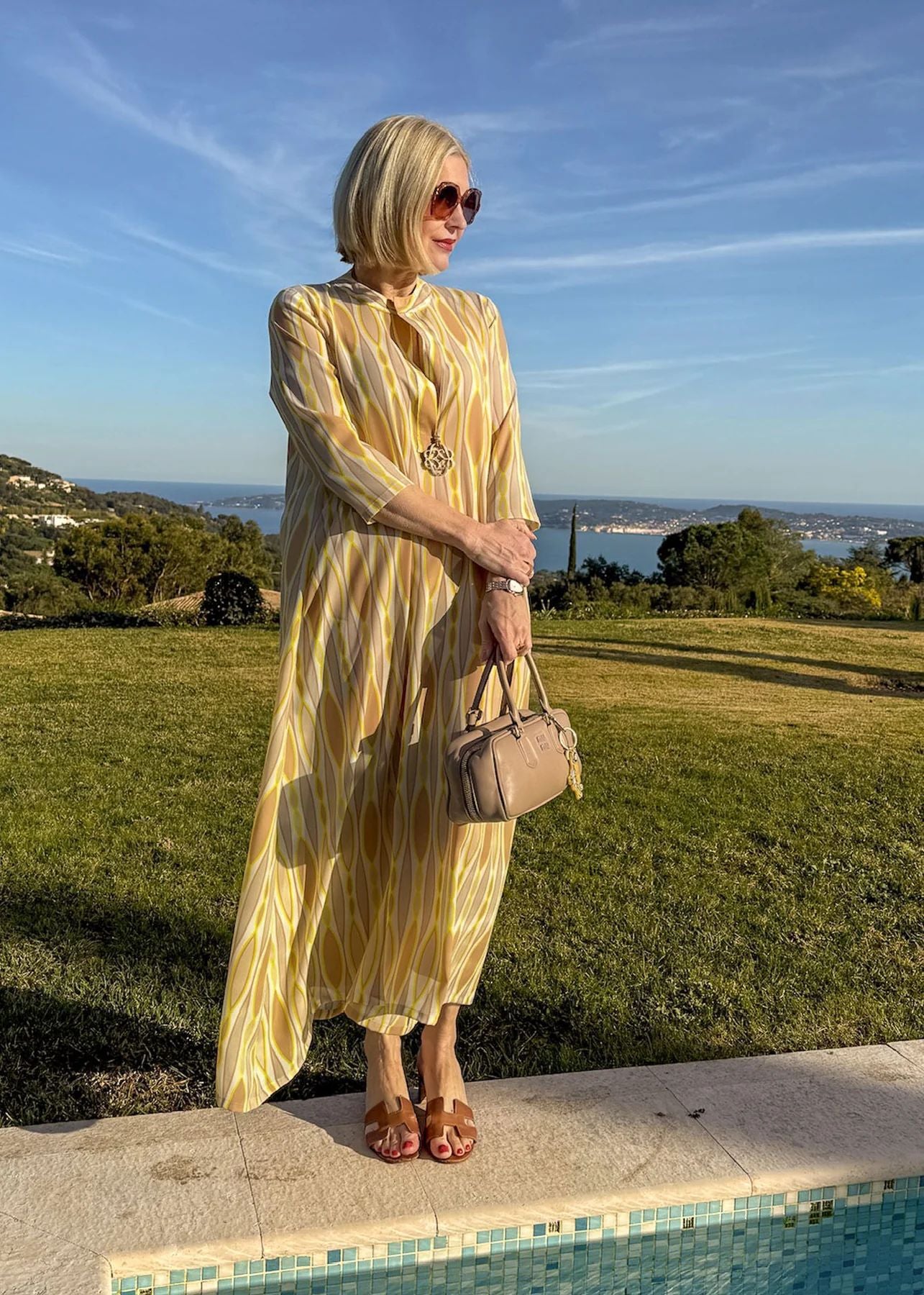 SolaraChic™ V-Neck Vacation Maxi Dress