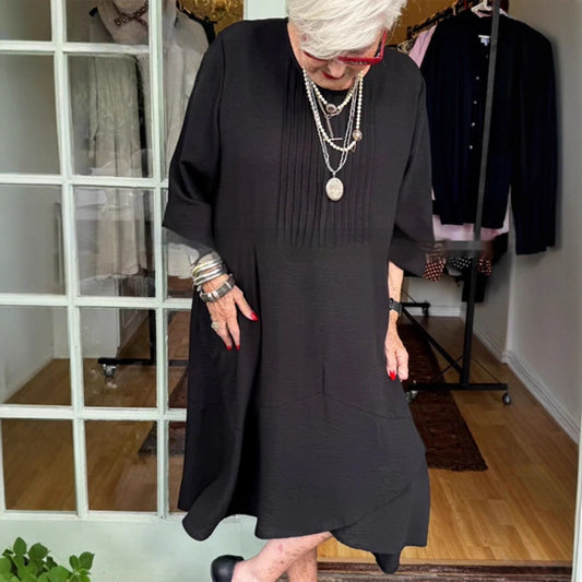 Katerina™ Pleated Irregular Hem Dress